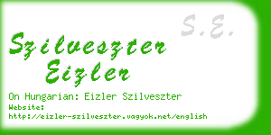 szilveszter eizler business card